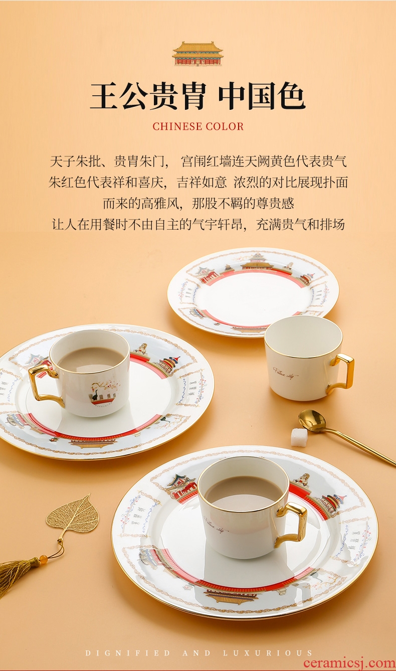 Bone bowls phnom penh dish one suit creative household food tableware chopsticks at jingdezhen ceramic bowl dish the Forbidden City