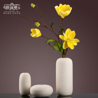 Contemporary and contracted sitting room table ceramic vase furnishing articles european-style flower arranging dried flower flower implement household soft adornment in the living room
