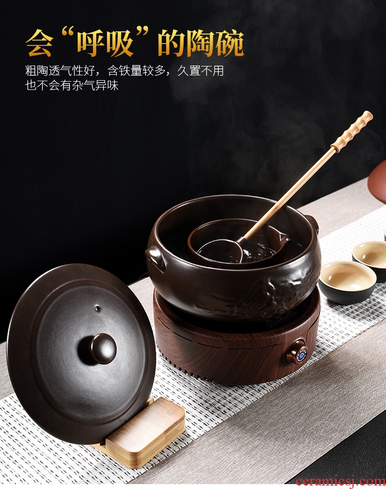 Household ancient ceramic porcelain god boiling kettle black and white pu 'er tea home points tea is the tea, the electric TaoLu suits