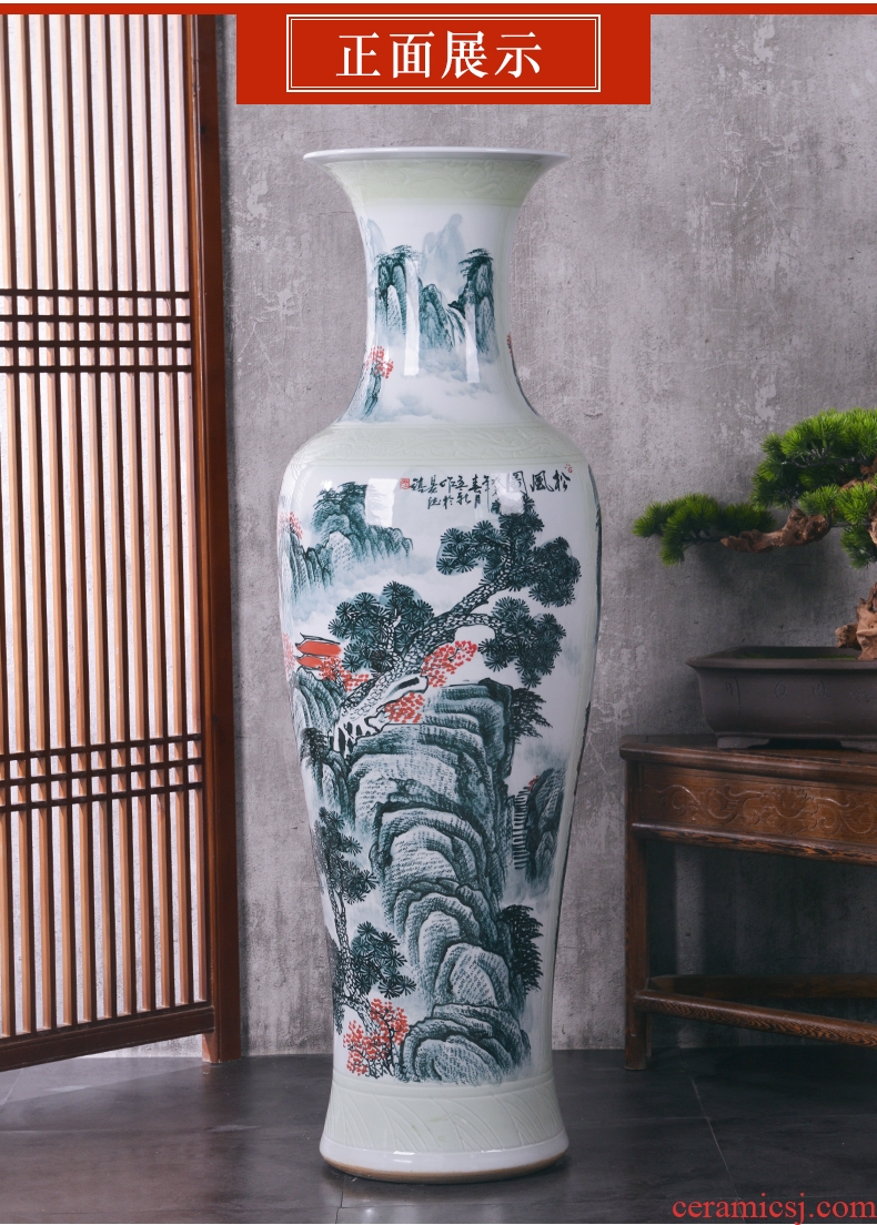 Jingdezhen ceramics of large vases, new Chinese style villa hotel hall opening custom office decoration