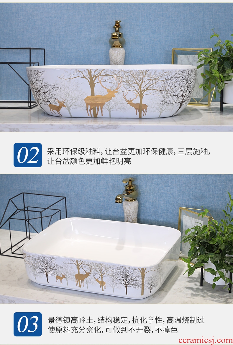 The stage basin sink single household basin northern wind ceramic sinks balcony art basin basin that wash a face the pool that wash a face