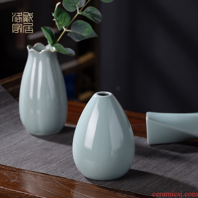 , your kiln cyan porcelain vase day contemporary and contracted flower ware jingdezhen tea flower decorations accessories