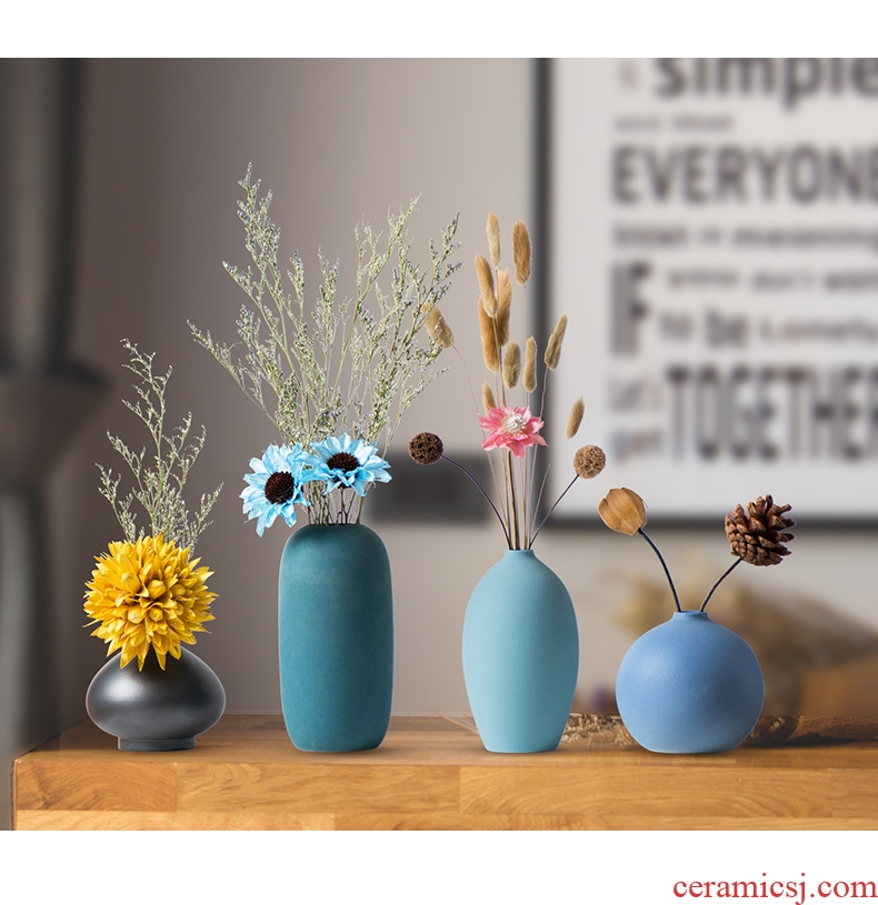 Floret bottle furnishing articles dried flower arranging flowers sitting room TV ark contracted modern home decoration decoration ceramics northern Europe
