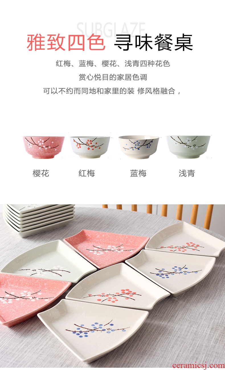 Jingdezhen ceramic 0 creative Japanese snack food put the home to eat hot pot platter tableware portfolio