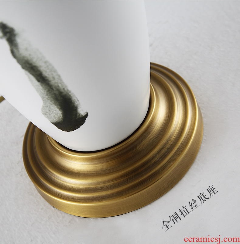 Large new Chinese style lamp ceramic decoration art study zen Chinese wind landscape contracted sitting room porch town house