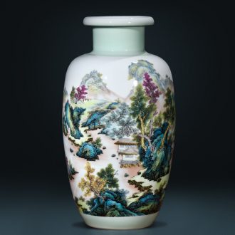 Jingdezhen ceramics vase furnishing articles khe sanh fishing modern new Chinese style sitting room adornment is placed gifts