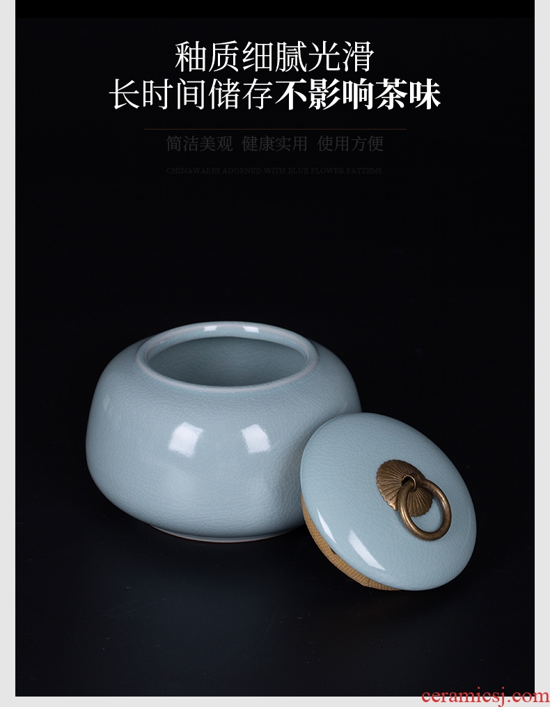 , your kiln jingdezhen ceramic seal pot tea caddy portable puer tea storage POTS tea accessories