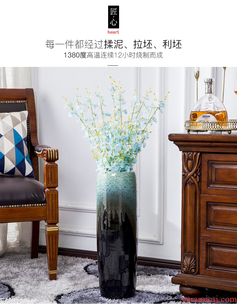 Jingdezhen ceramic vase of large sitting room place European American dry flower lucky bamboo decoration decoration flower arrangement
