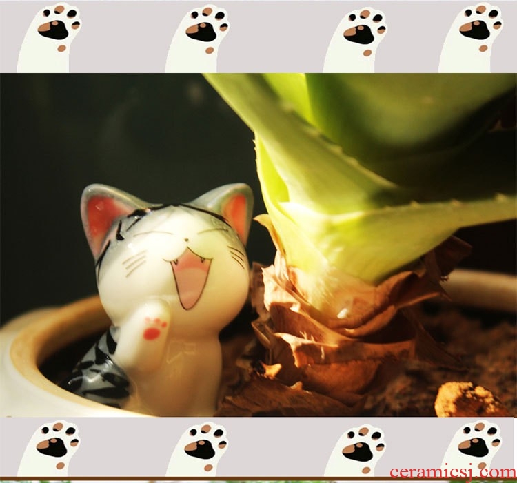 Dust heart cheese cat cute kitten household furnishing articles ceramics, sweet, private process ACTS the role of creative gifts