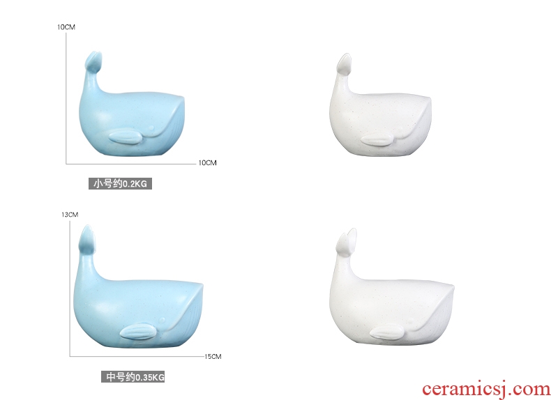 At northern ceramic whale furnishing articles household animal creative wedding gift for the sitting room the bedroom adornment ornament