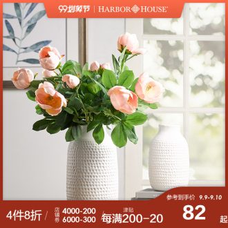 Pure and fresh and contracted HarborHouse American household dry flower ceramic vases, flower arrangement table furnishing articles Constance