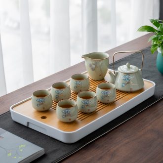 Chen xiang Japanese tea tea set suit household contracted office modern small ceramic kung fu tea tea tea tray