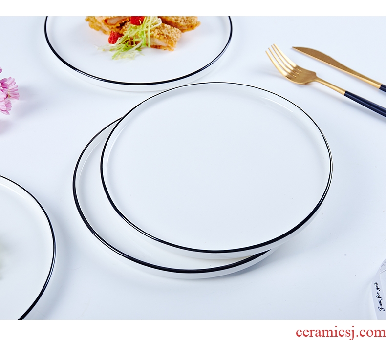 European bone porcelain plates pasta dish beefsteak 0 ceramic the disc wearing SaPan salad plate disc tray