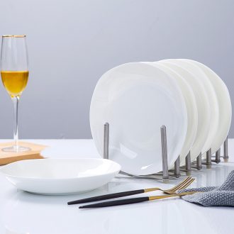 Pure white bone porcelain dishes son home ideas of jingdezhen ceramic tableware square salad deep dish cooking soup plate