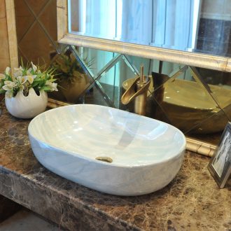 European contracted marble art basin of jingdezhen ceramic wash basin stage basin & ndash; Color corrugated