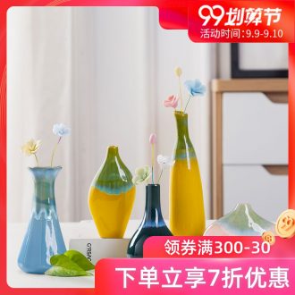 Jingdezhen ceramics floret bottle arranging flowers sitting room place small and pure and fresh Nordic manual TV ark home decorations