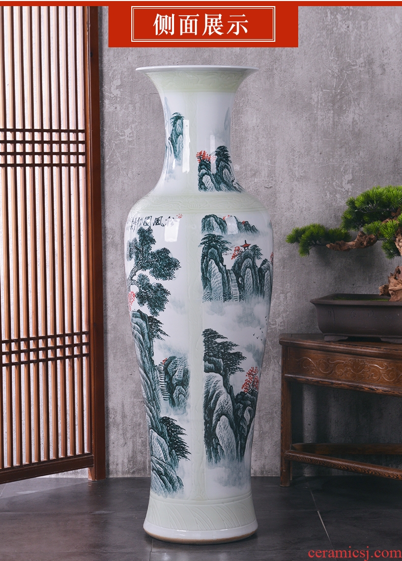 Jingdezhen ceramics of large vases, new Chinese style villa hotel hall opening custom office decoration