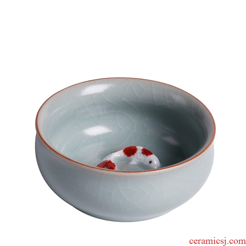 Tea seed your kiln ceramic cups manual master cup single cup fish bowl tea cup can keep open piece of tea light cup