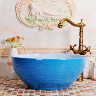 Round the stage basin ceramic art basin Europe type restoring ancient ways is contracted basin basin lavatory toilet hand basin