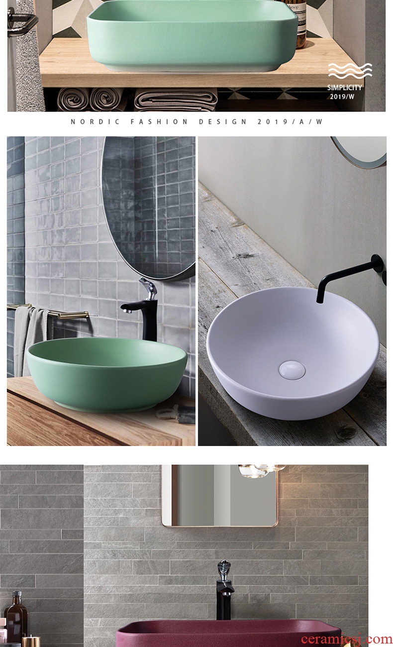 Stage basin northern wind rectangle lavatory ceramic art of toilet stage basin sink single basin basin