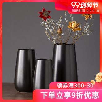 2019 new black ceramic vase zen contracted and contemporary sitting room TV ark of desk creative furnishing articles do the vase