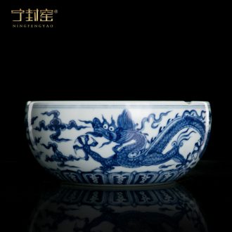 Better sealed kiln furnishing articles sitting room of blue and white porcelain jingdezhen ceramic household large porcelain ashtrays Chinese office