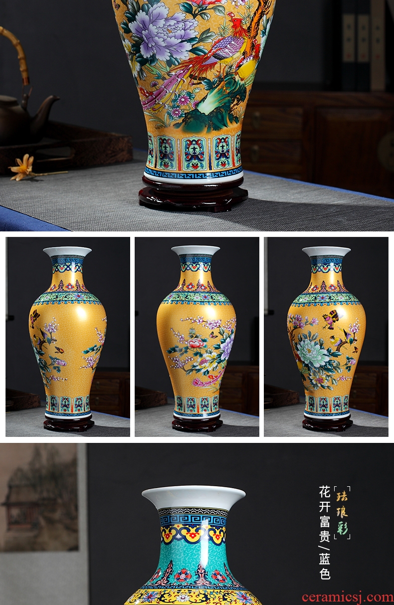 Archaize yongzheng vases furnishing articles of jingdezhen ceramic home flower arranging office sitting room adornment porcelain arts and crafts