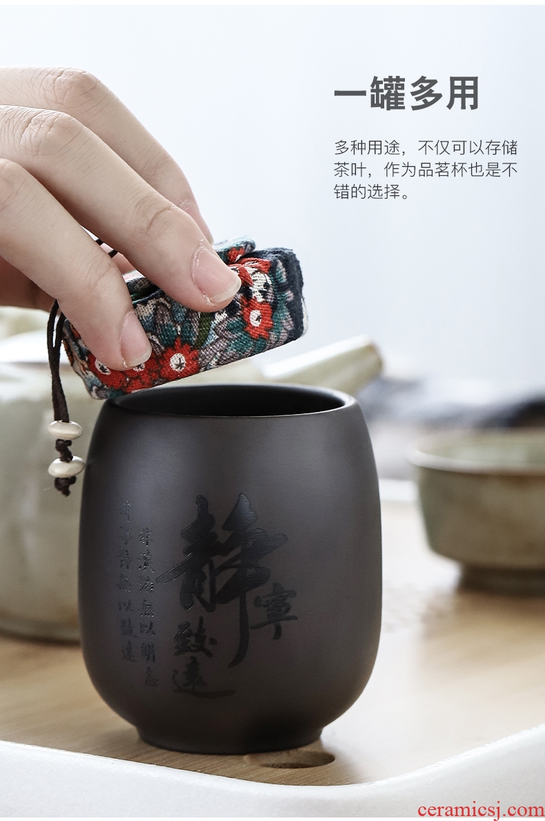 Three thousand small household ceramic tea violet arenaceous caddy storage tanks seal box of pu-erh tea can be customized