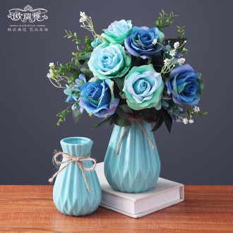 Contracted and contemporary small pure and fresh and vase continental creative living room table dry flower arranging flowers adornment ceramics desktop furnishing articles