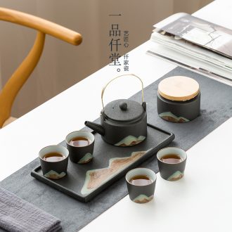 Yipin thousand hall tea service office suit household contracted sitting room teapot teacup tea ceramic kung fu tea set