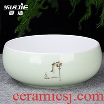 Four-walled yard single tureen lid ceramic tea cup bowl celadon flower tea set zero with three large jingdezhen porcelain