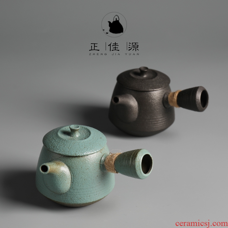 Is good source Japanese coarse pottery teapot home side put pot of handmade ceramic teapot tea zen personality little teapot