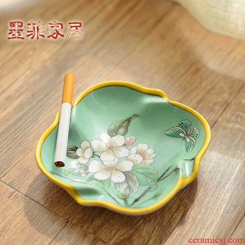 Murphy's new Chinese style classical handmade ceramic American country soap dish ashtray sitting room restaurant dried fruit plate