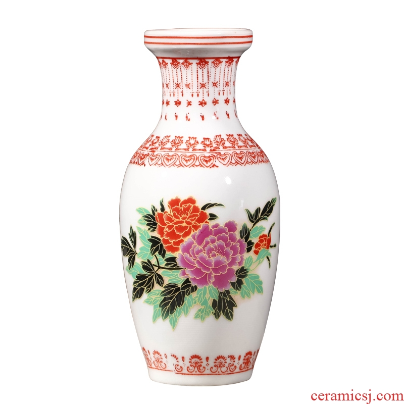 Jingdezhen ceramics flower arranging floret bottle of archaize enamel vase small household act the role ofing is tasted the sitting room TV ark furnishing articles