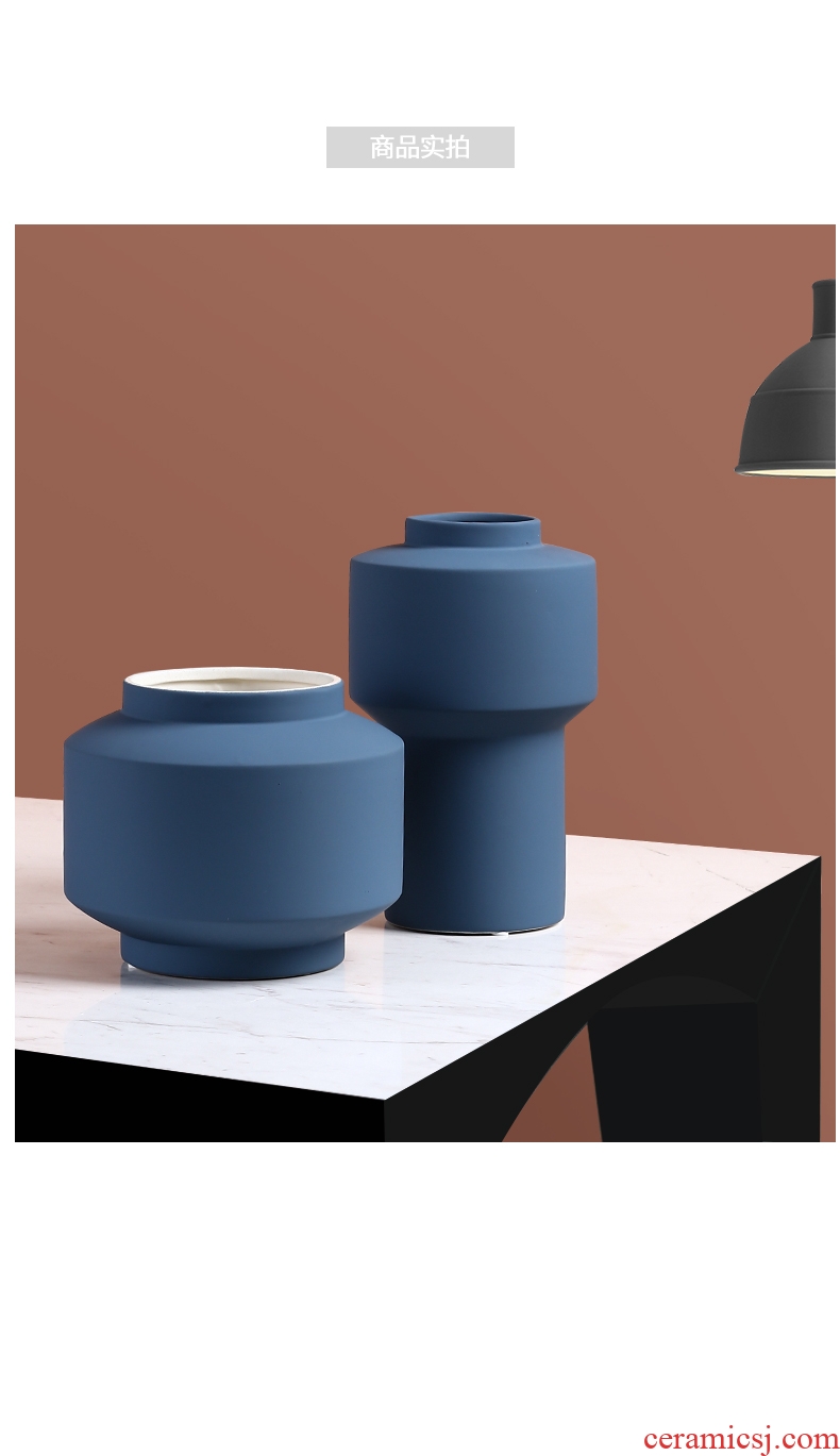 BEST WEST morandi color ceramic vase sample room contracted and contemporary soft adornment creative furnishing articles