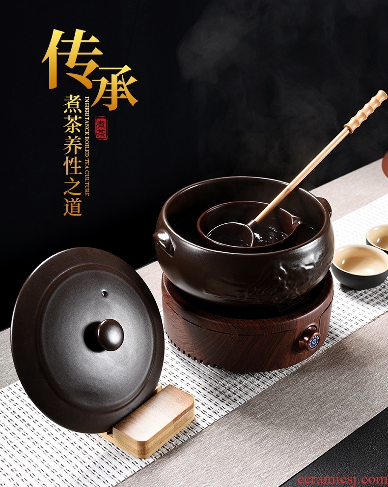 Household ancient ceramic porcelain god boiling kettle black and white pu 'er tea home points tea is the tea, the electric TaoLu suits