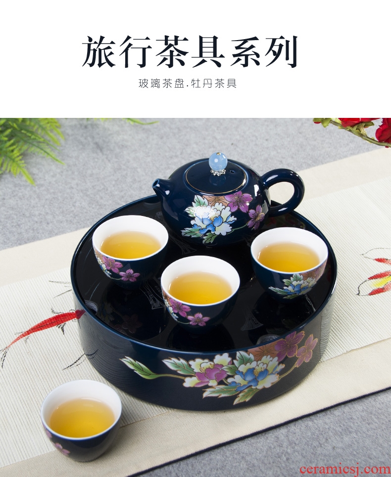 Ronkin modern simple small tea ground exchanger with the ceramics portable teapot teacup tea set the whole trip