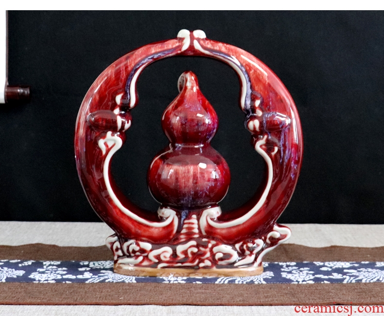 Pa gourd furnishing articles of jingdezhen ceramics handicraft wine decorations sitting room feng shui plutus opening gifts