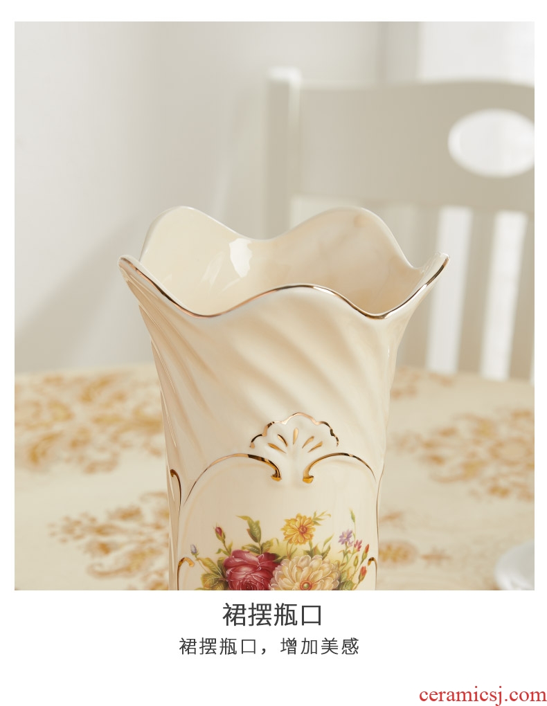 European ceramic vases, flower arranging lucky bamboo vase TV cabinet table the sitting room porch ark partition decoration furnishing articles