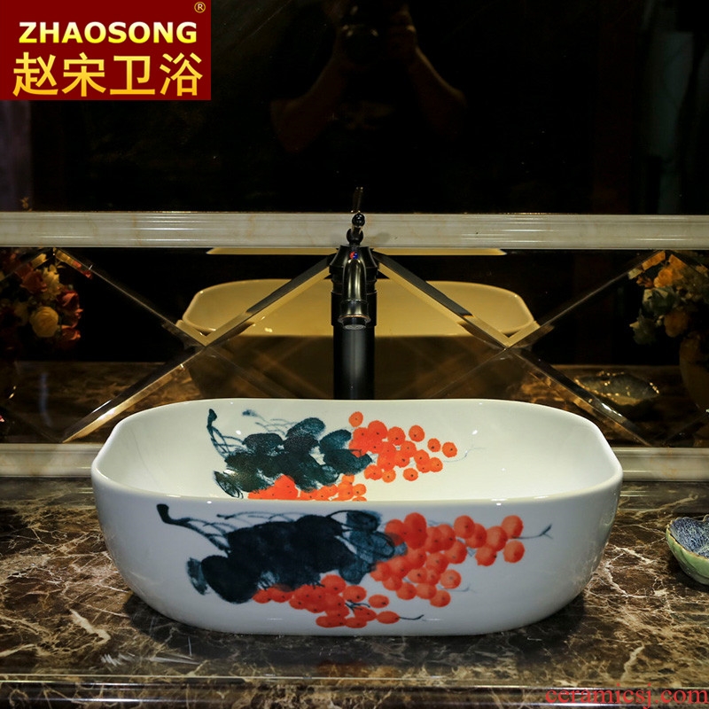 Zhao song European stage basin household oval on the sink American basin European ceramic art basin