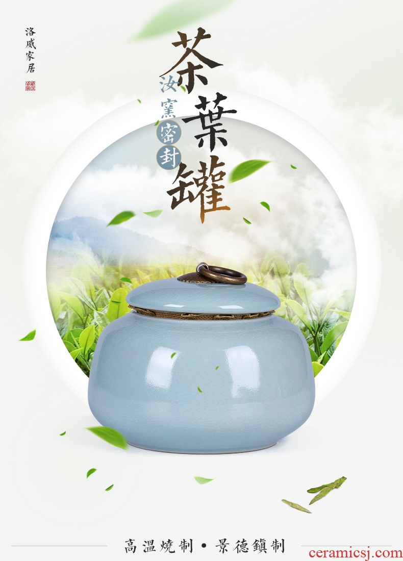 , your kiln jingdezhen ceramic seal pot tea caddy portable puer tea storage POTS tea accessories