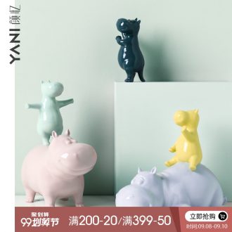 Nordic lovely ceramic animal furnishing articles creative TV ark household act the role ofing is tasted married children room porch housewarming gift