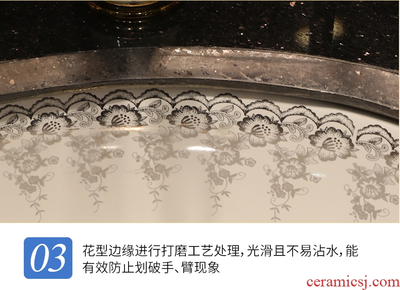 Million birds undercounter lavabo that defend bath ceramic face basin bathroom sinks embedded household oval sink