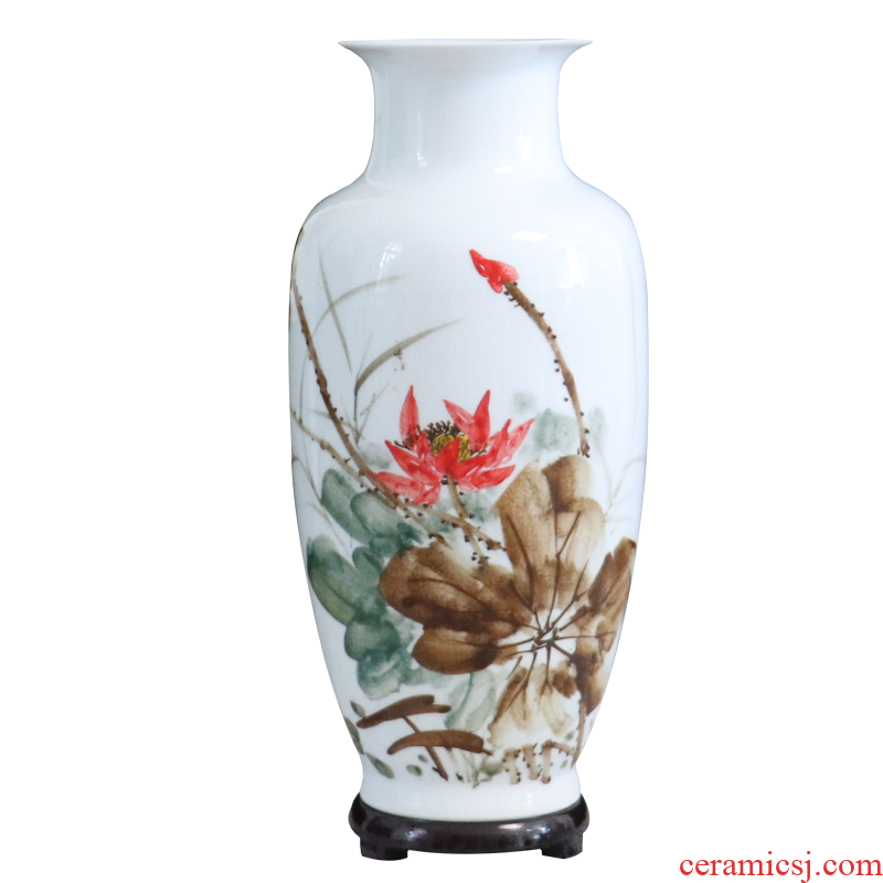 Chinese jingdezhen hand-painted ceramics vase furnishing articles dried flower arranging flowers home sitting room adornment handmade crafts