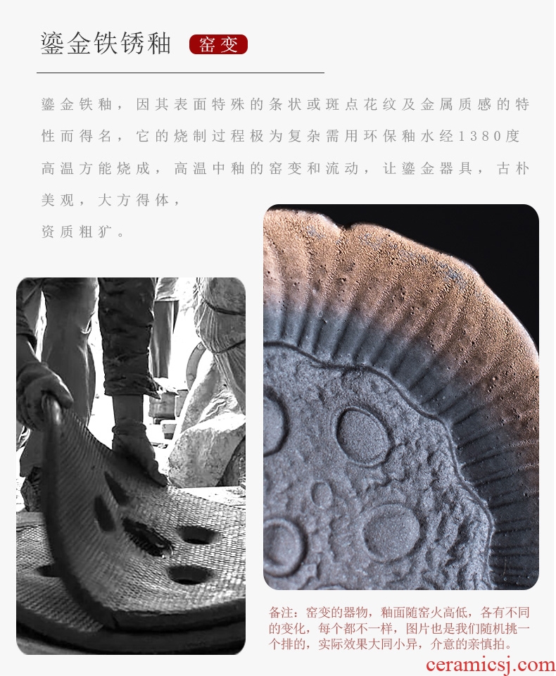 Bo yiu creative lotus square coarse pottery cup mat retro ceramic kung fu tea accessories cup insulation pads