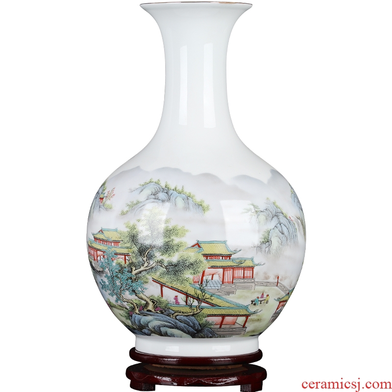 Jingdezhen ceramic peony vases, flower arranging machine sitting room office decorations furnishing articles large porcelain restoring ancient ways