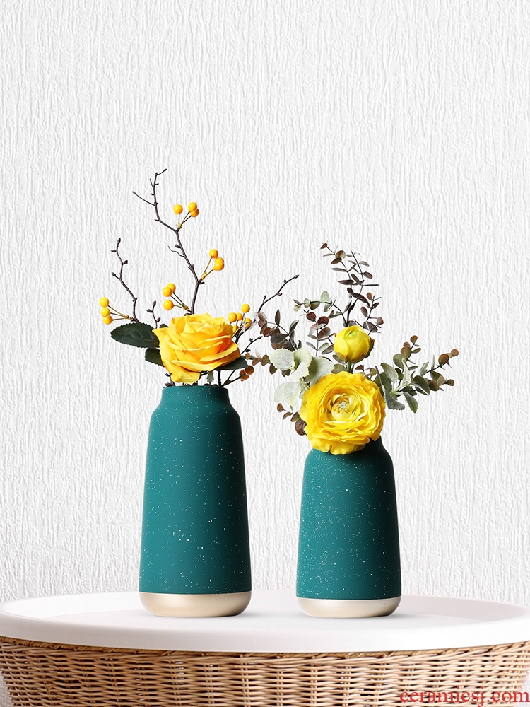 Vase furnishing articles sitting room flower arranging the Nordic ceramic household act the role ofing is tasted decorate the room TV cabinet desk dried flowers 砙 porch