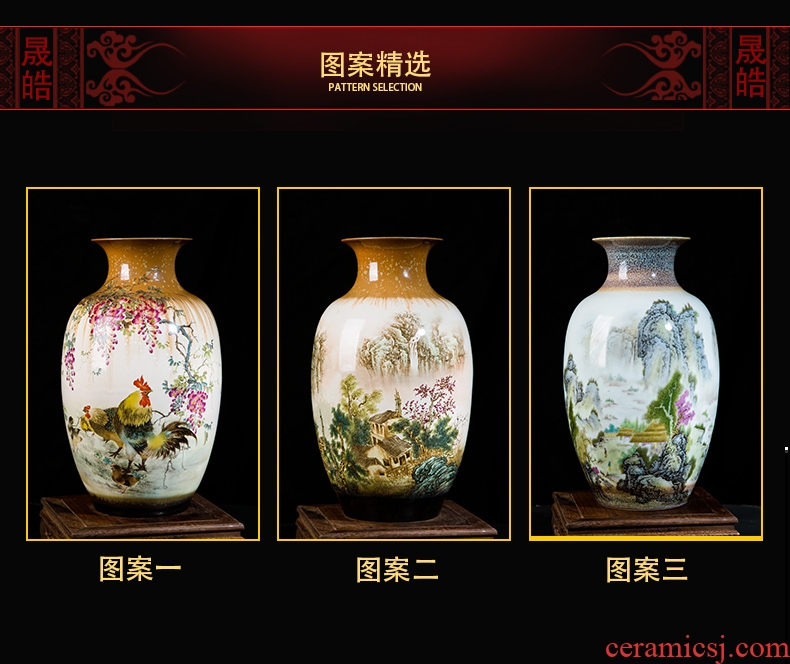 Master of jingdezhen hand-painted Chinese pottery and porcelain vases, the sitting room porch rural style decorative frame imitation antique furnishing articles