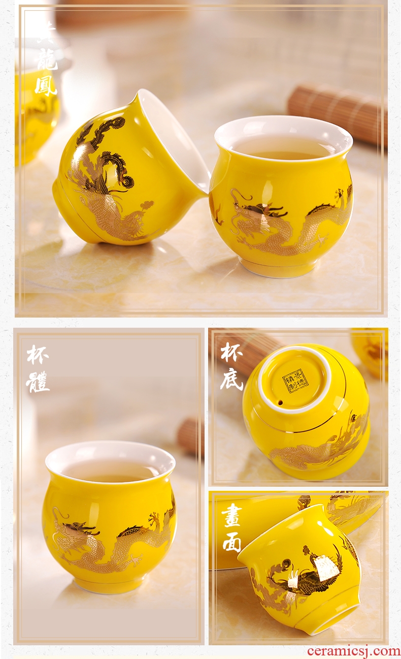 Blower, cup double iron fitting a single cup of household water proof kung fu tea tea jingdezhen ceramic cup