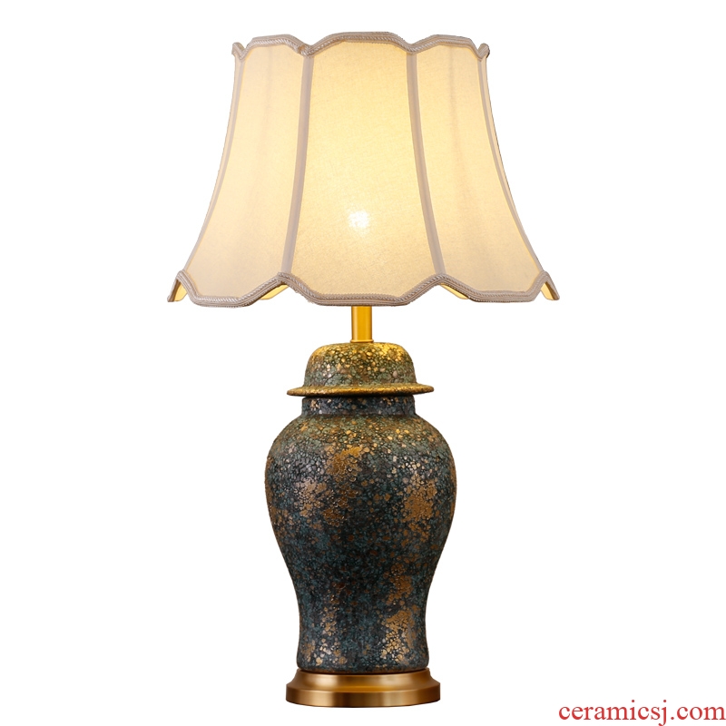 American traditional ceramic lamps fashion contracted sitting room adornment lamp classical example room hotel bedroom berth lamp